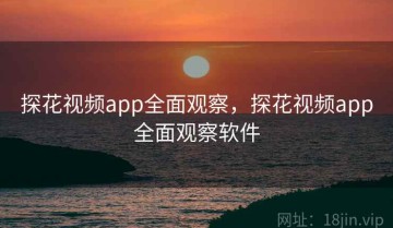 探花视频app全面观察，探花视频app全面观察软件