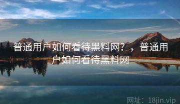 普通用户如何看待黑料网？，普通用户如何看待黑料网