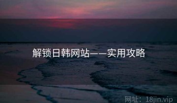 解锁日韩网站——实用攻略