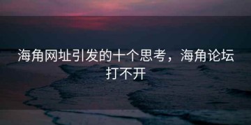 海角网址引发的十个思考，海角论坛打不开