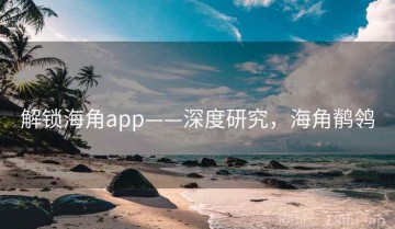 解锁海角app——深度研究，海角鹡鸰